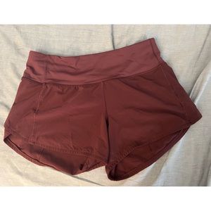 Burgundy Lululemon shorts